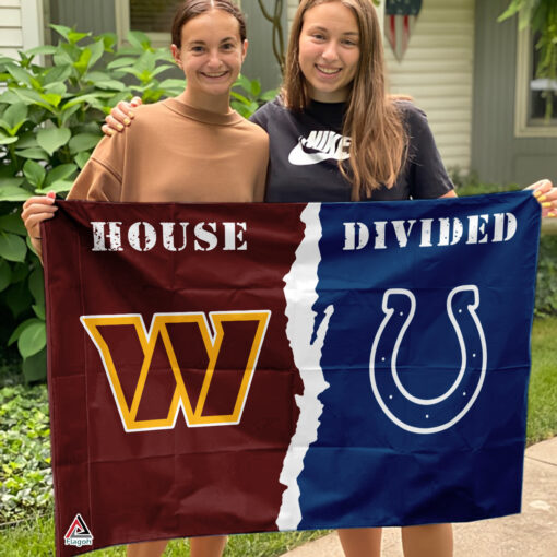 Commanders vs Colts House Divided Flag, NFL House Divided Flag