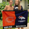 Bears vs Broncos House Divided Flag, NFL House Divided Flag, NFL House Divided Flag