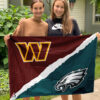 Commanders vs Eagles House Divided Flag, NFL House Divided Flag, NFL House Divided Flag