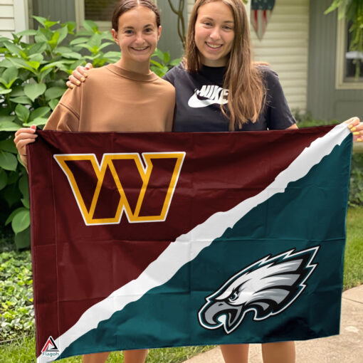 Commanders vs Eagles House Divided Flag, NFL House Divided Flag