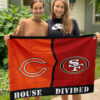 Bears vs 49ers House Divided Flag, NFL House Divided Flag, NFL House Divided Flag