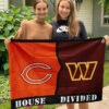 Bears vs Commanders House Divided Flag, NFL House Divided Flag, NFL House Divided Flag