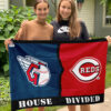 Guardians vs Reds House Divided Flag, MLB House Divided Flag, MLB House Divided Flag