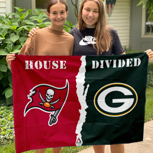 Buccaneers vs Packers House Divided Flag, NFL House Divided Flag