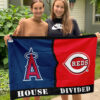 Angels vs Reds House Divided Flag, MLB House Divided Flag, MLB House Divided Flag