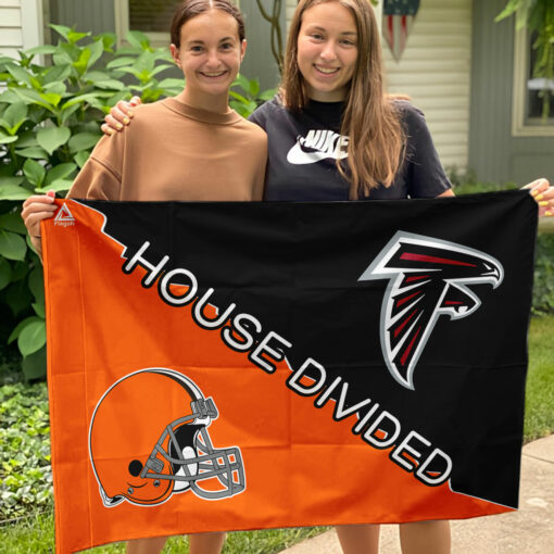 Browns vs Falcons House Divided Flag, NFL House Divided Flag
