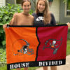Browns vs Buccaneers House Divided Flag, NFL House Divided Flag