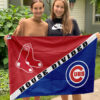 Red Sox vs Cubs House Divided Flag, MLB House Divided Flag, MLB House Divided Flag