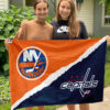Islanders vs Capitals House Divided Flag, NHL House Divided Flag