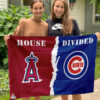 Angels vs Cubs House Divided Flag, MLB House Divided Flag, MLB House Divided Flag