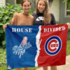 Dodgers vs Cubs House Divided Flag, MLB House Divided Flag, MLB House Divided Flag