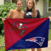 Buccaneers vs Patriots House Divided Flag, NFL House Divided Flag, NFL House Divided Flag