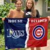 Rays vs Cubs House Divided Flag, MLB House Divided Flag, MLB House Divided Flag