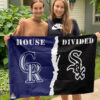 Rockies vs White Sox House Divided Flag, MLB House Divided Flag, MLB House Divided Flag