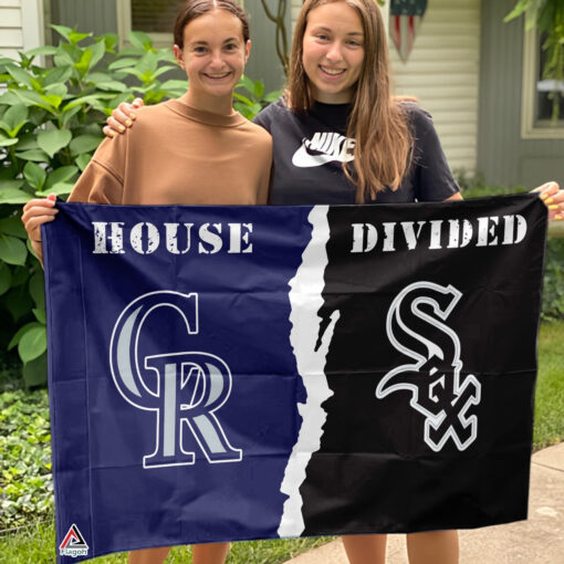 Rockies vs White Sox House Divided Flag, MLB House Divided Flag