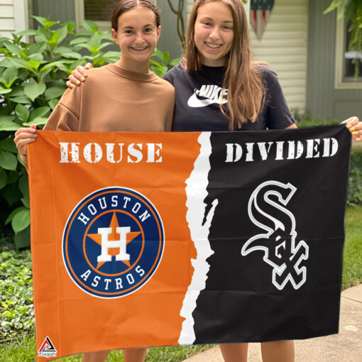 Astros vs White Sox House Divided Flag, MLB House Divided Flag