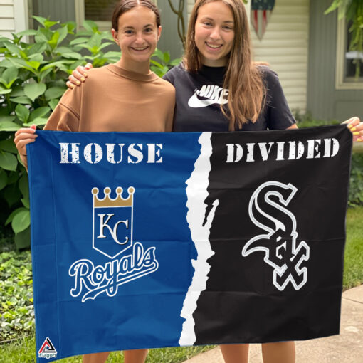 Royals vs White Sox House Divided Flag, MLB House Divided Flag