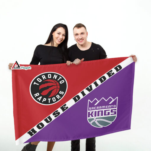 Raptors vs Kings House Divided Flag, NBA House Divided Flag