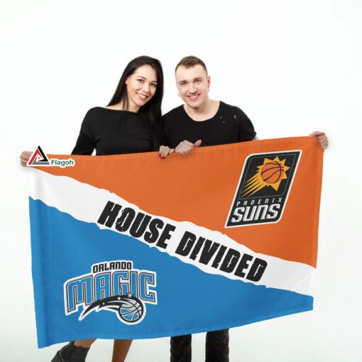 Magic vs Suns House Divided Flag, NBA House Divided Flag