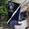 Nets vs Jazz House Divided Flag, NBA House Divided Flag, NBA House Divided Flag