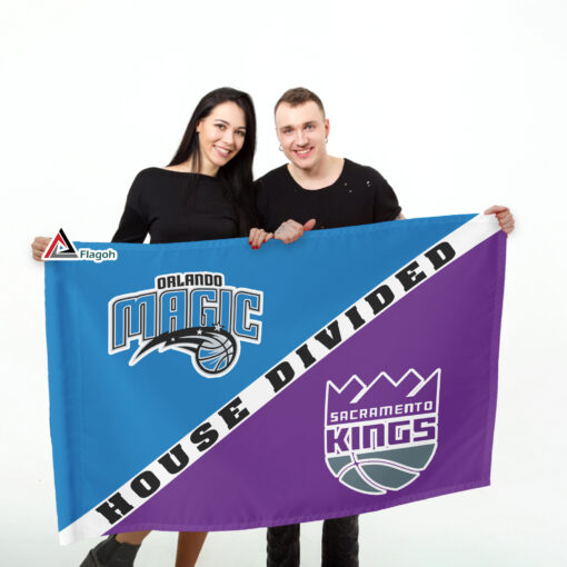 Magic vs Kings House Divided Flag, NBA House Divided Flag