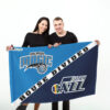 Magic vs Jazz House Divided Flag, NBA House Divided Flag