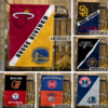 Commanders vs Packers House Divided Flag, NFL House Divided Flag, NFL House Divided Flag