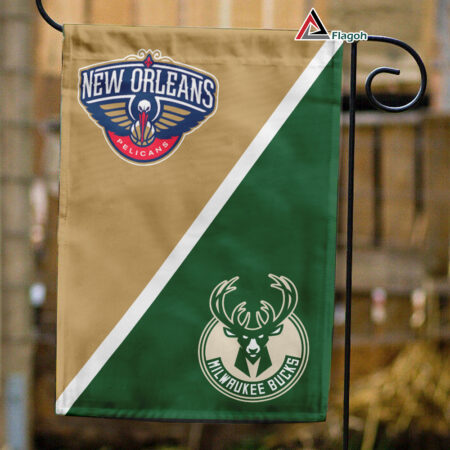 Pelicans vs Bucks House Divided Flag, NBA House Divided Flag