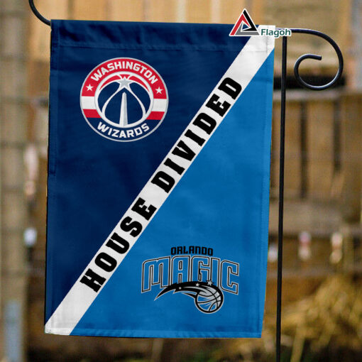 Wizards vs Magic House Divided Flag, NBA House Divided Flag