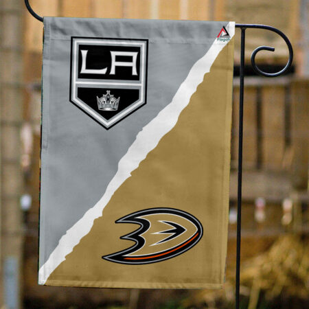 Kings vs Ducks House Divided Flag, NHL House Divided Flag