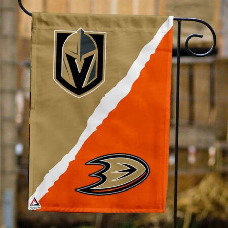 Golden Knights vs Ducks House Divided Flag, NHL House Divided Flag