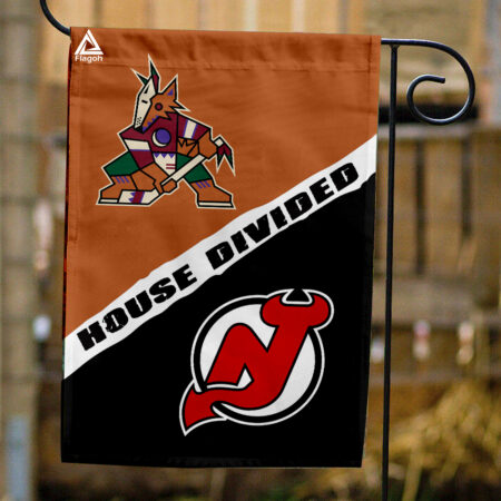 Coyotes vs Devils House Divided Flag, NHL House Divided Flag