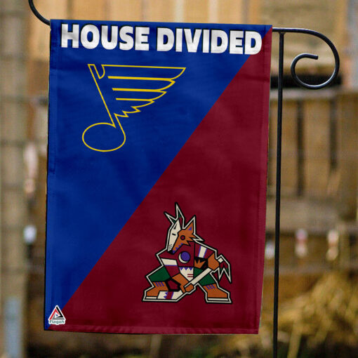 Blues vs Coyotes House Divided Flag, NHL House Divided Flag