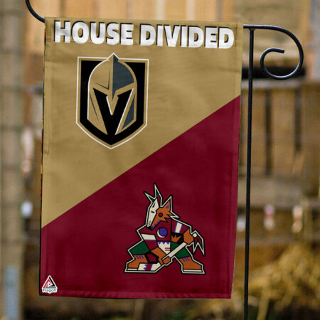 Golden Knights vs Coyotes House Divided Flag, NHL House Divided Flag