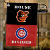 Orioles vs Cubs House Divided Flag, MLB House Divided Flag