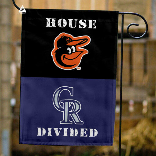 Orioles vs Rockies House Divided Flag, MLB House Divided Flag