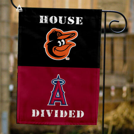 Orioles vs Angels House Divided Flag, MLB House Divided Flag