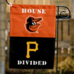 Orioles vs Pirates House Divided Flag, MLB House Divided Flag