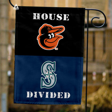 Orioles vs Mariners House Divided Flag, MLB House Divided Flag
