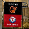 Orioles vs Rangers House Divided Flag, MLB House Divided Flag
