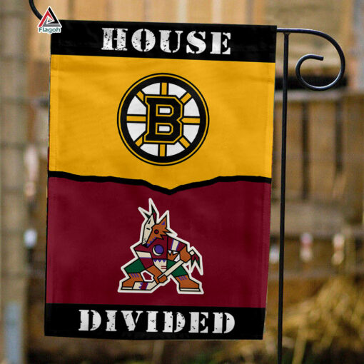 Bruins vs Coyotes House Divided Flag, NHL House Divided Flag