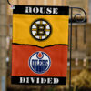 Bruins vs Oilers House Divided Flag, NHL House Divided Flag