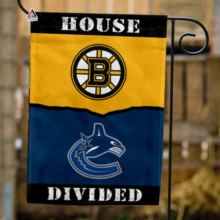 Bruins vs Canucks House Divided Flag, NHL House Divided Flag