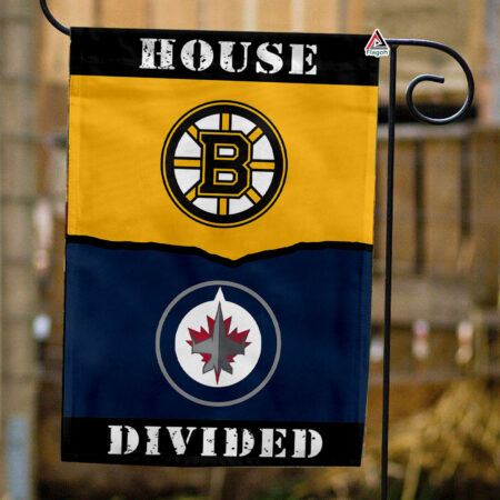 Bruins vs Jets House Divided Flag, NHL House Divided Flag