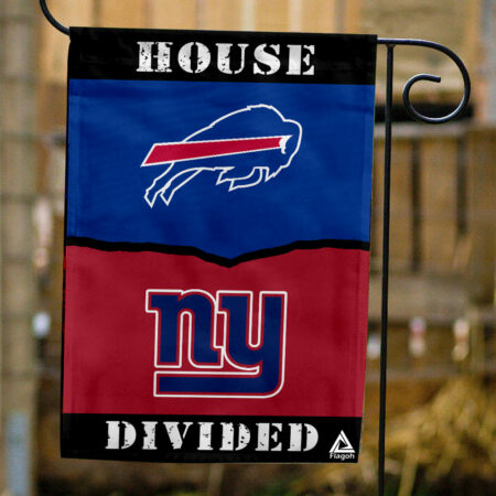 Bills vs Giants House Divided Flag, NFL House Divided Flag