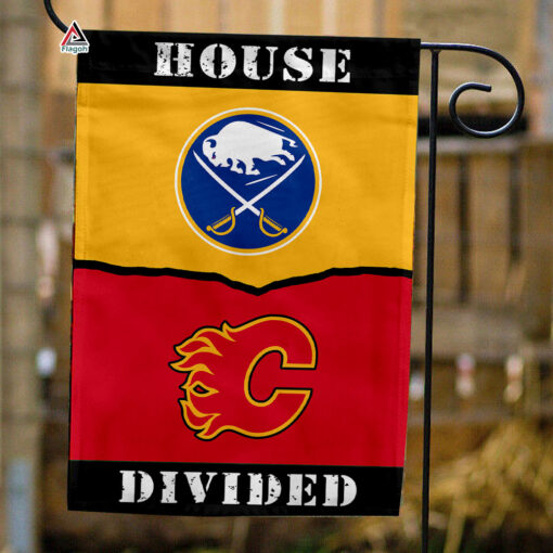 Sabres vs Flames House Divided Flag, NHL House Divided Flag