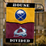 Sabres vs Avalanche House Divided Flag, NHL House Divided Flag
