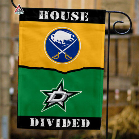 Sabres vs Stars House Divided Flag, NHL House Divided Flag