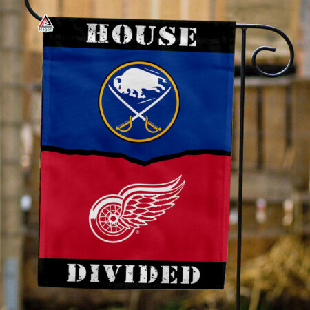 Sabres vs Red Wings House Divided Flag, NHL House Divided Flag
