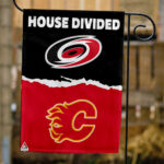 Hurricanes vs Flames House Divided Flag, NHL House Divided Flag